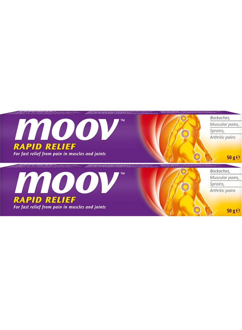 Moov Pack Of 2 Moov Rapid Relief Cream 50g - Image 1